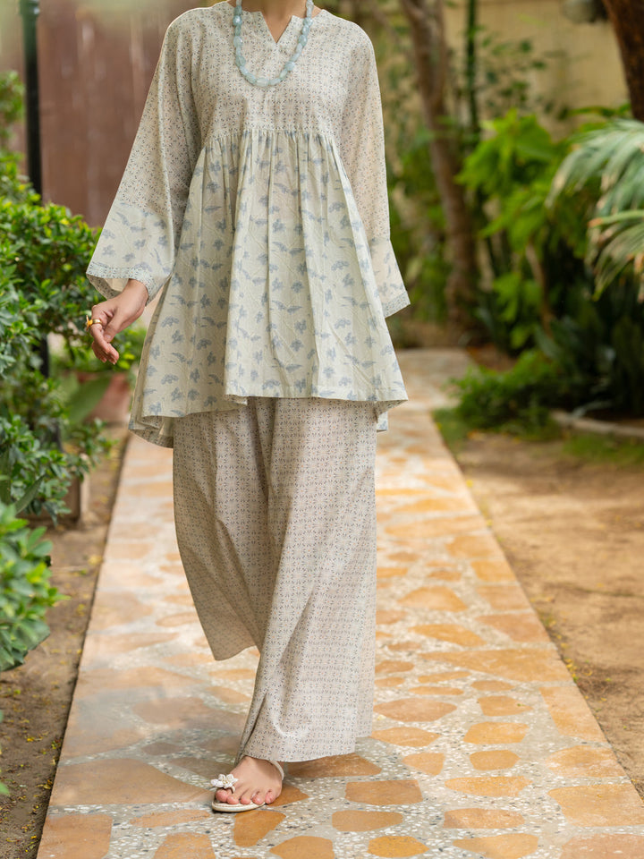 Cotton Grey Stitched Suit - Almirah