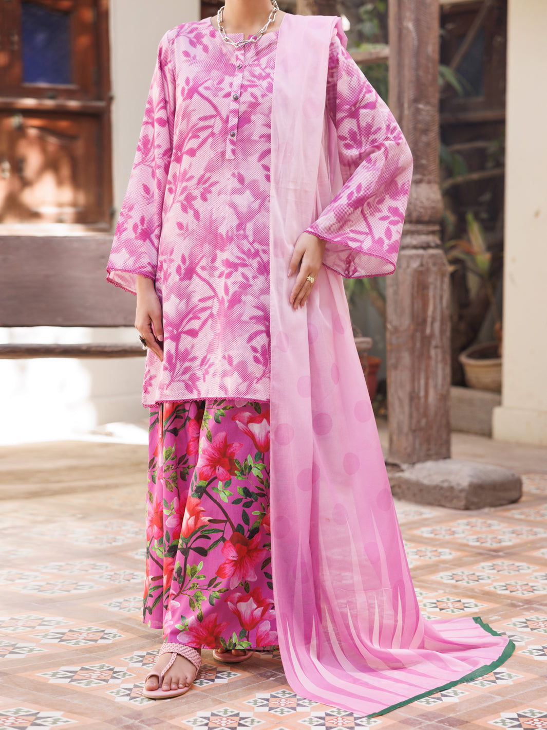 Lawn Purple Stitched Suit - Almirah
