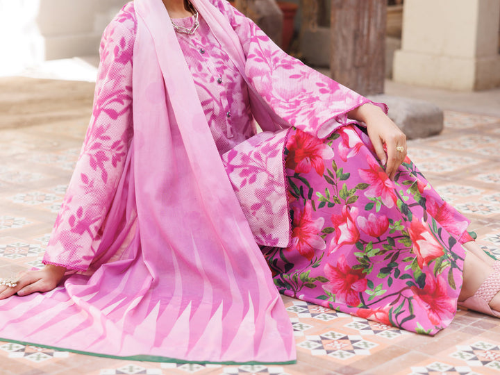 Lawn Purple Stitched Suit - Almirah