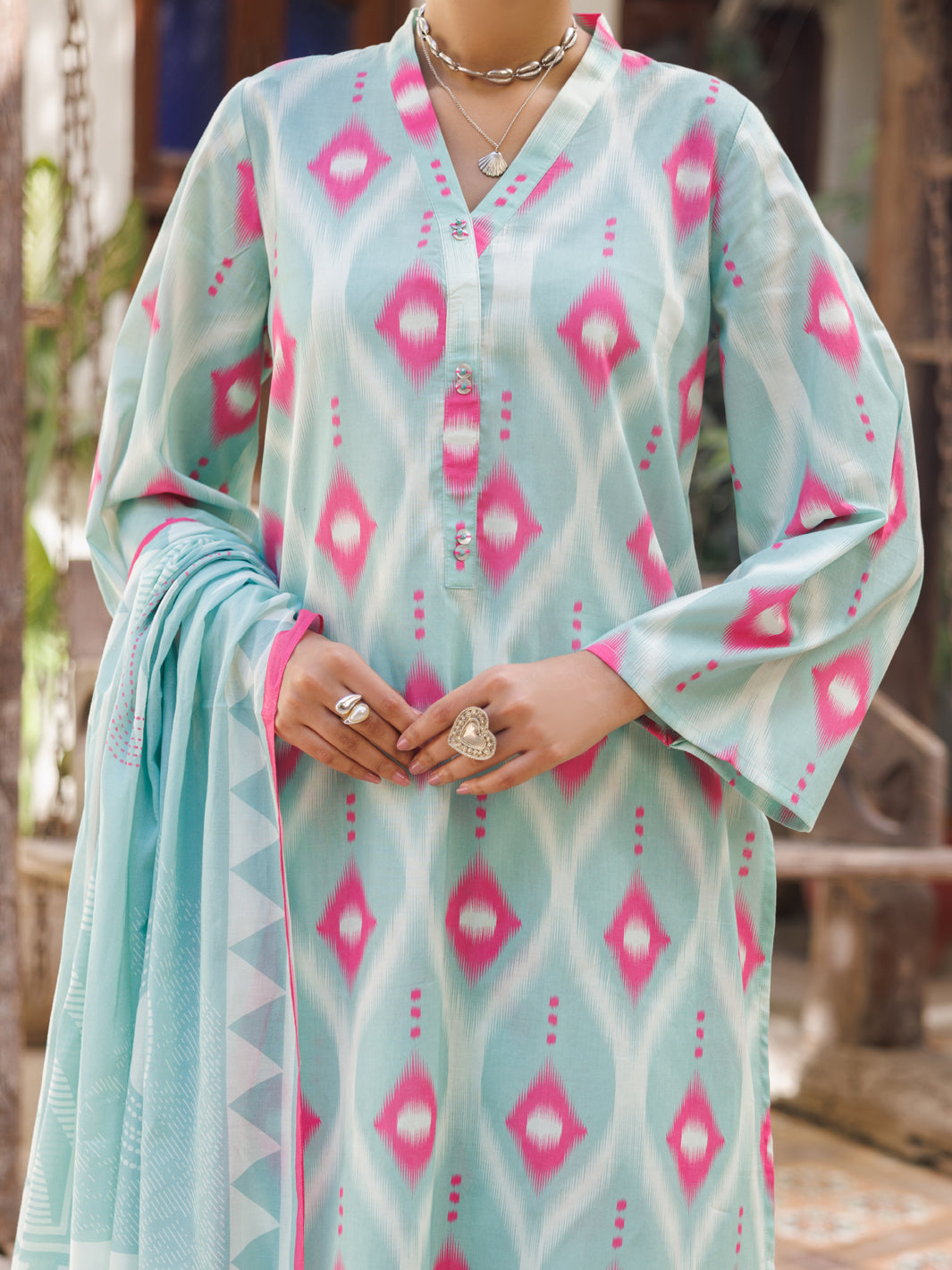 Lawn Light Green Stitched Suit - Almirah