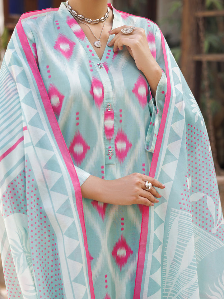Lawn Light Green Stitched Suit - Almirah