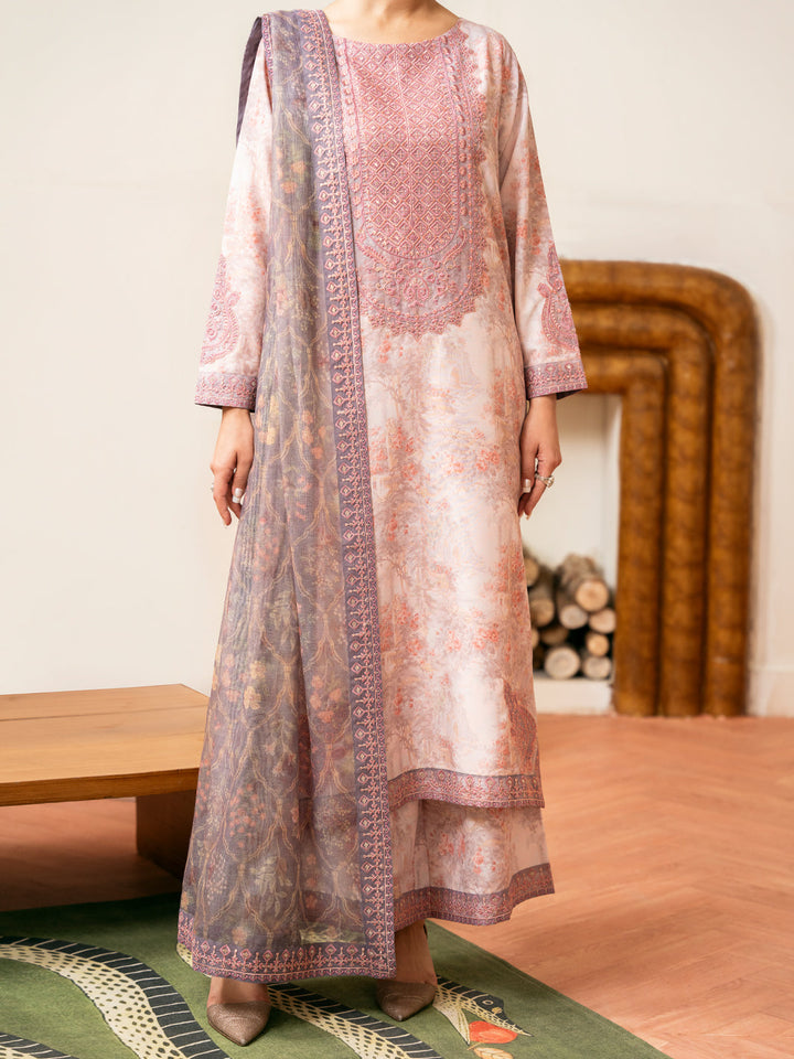 Light Pink Stitched Suit - Almirah