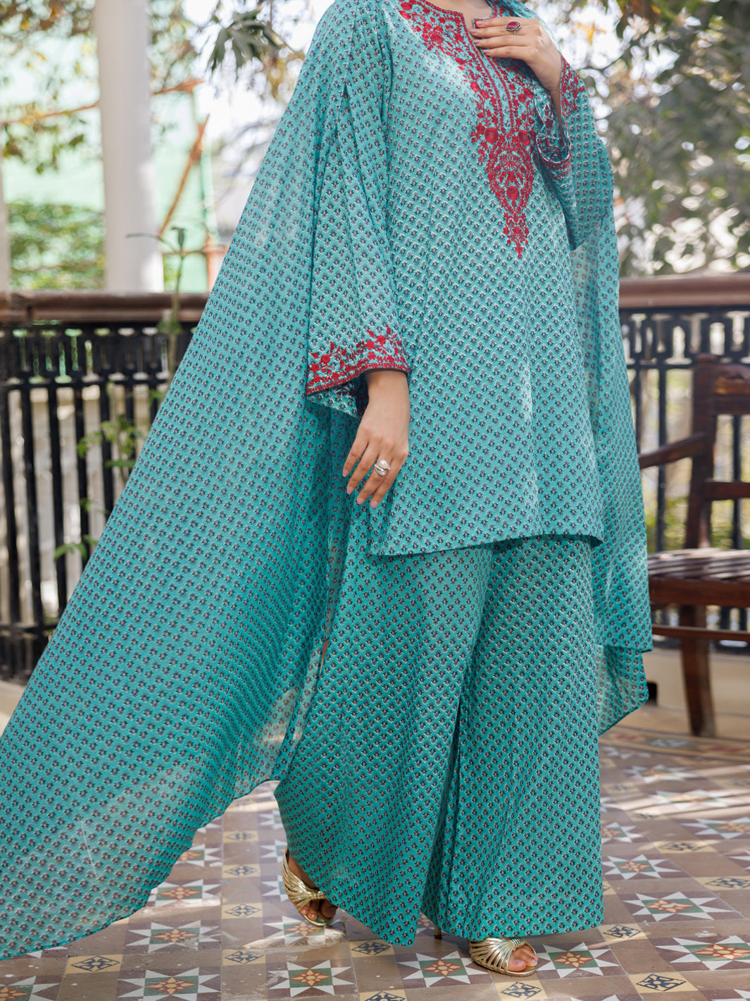 Lawn Green Stitched Suit - Almirah
