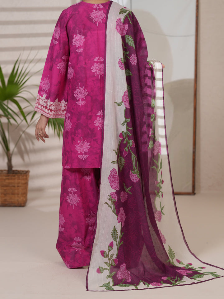 Cotton Pink Unstitched Suit - Almirah