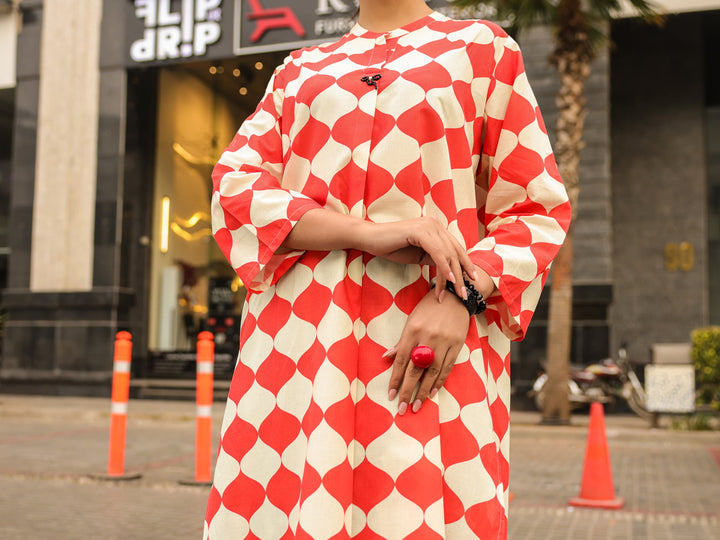 Lawn White Kurti - Almirah