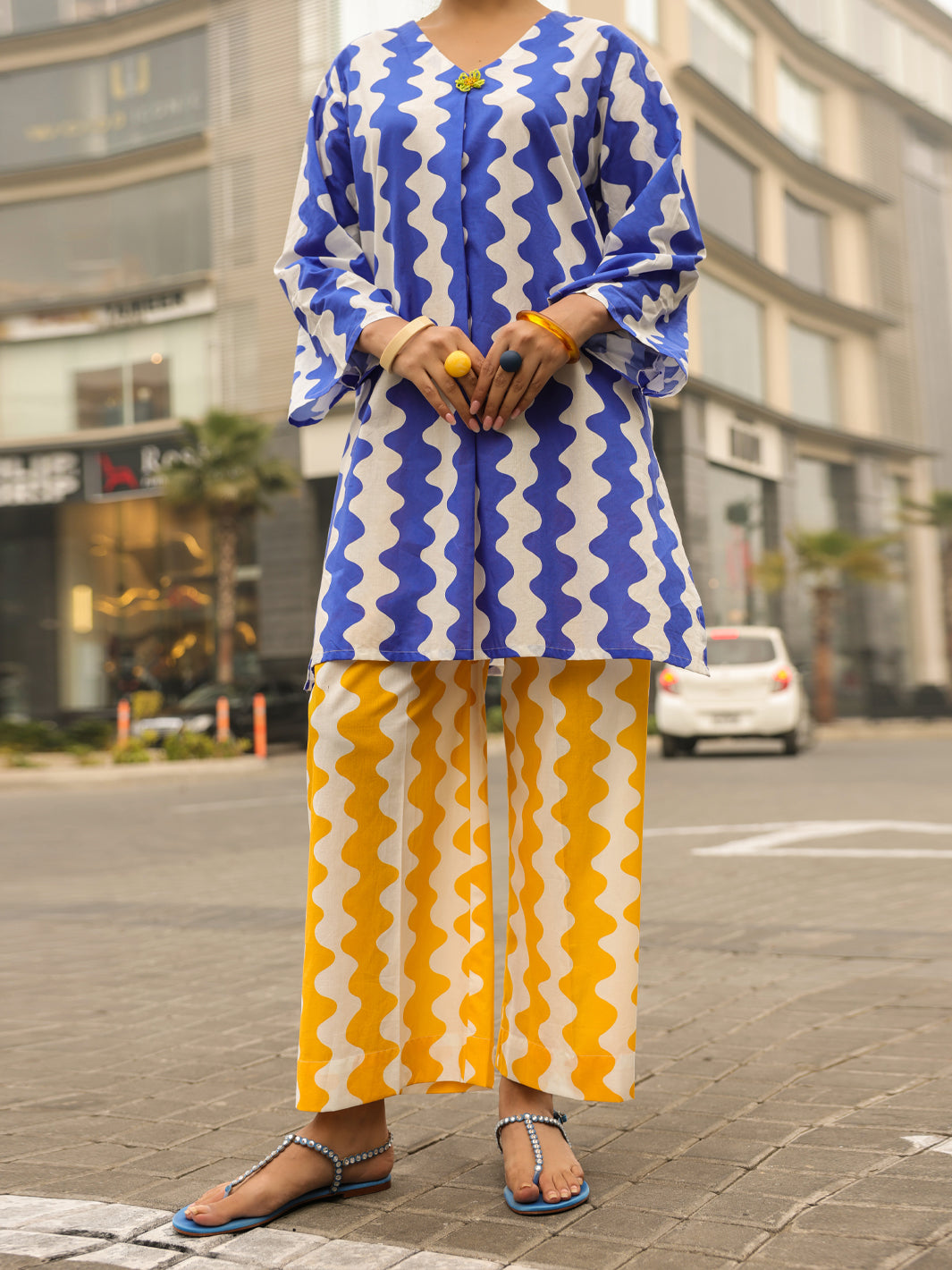 Lawn Blue Kurti - Almirah