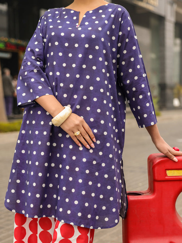 Lawn Blue Kurti - Almirah