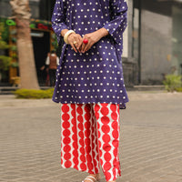 Lawn Blue Kurti - Almirah
