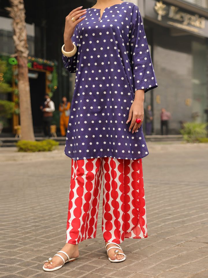 Lawn Blue Kurti - Almirah