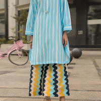 Lawn Blue Kurti - Almirah