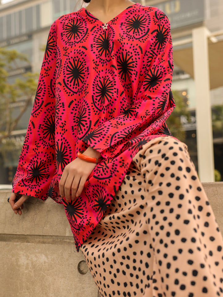 Lawn Pink Kurti - Almirah