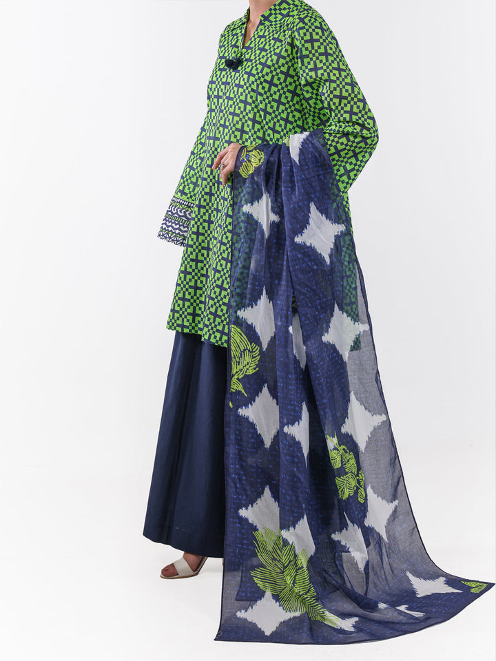Lawn Green Unstitched Suit - Almirah