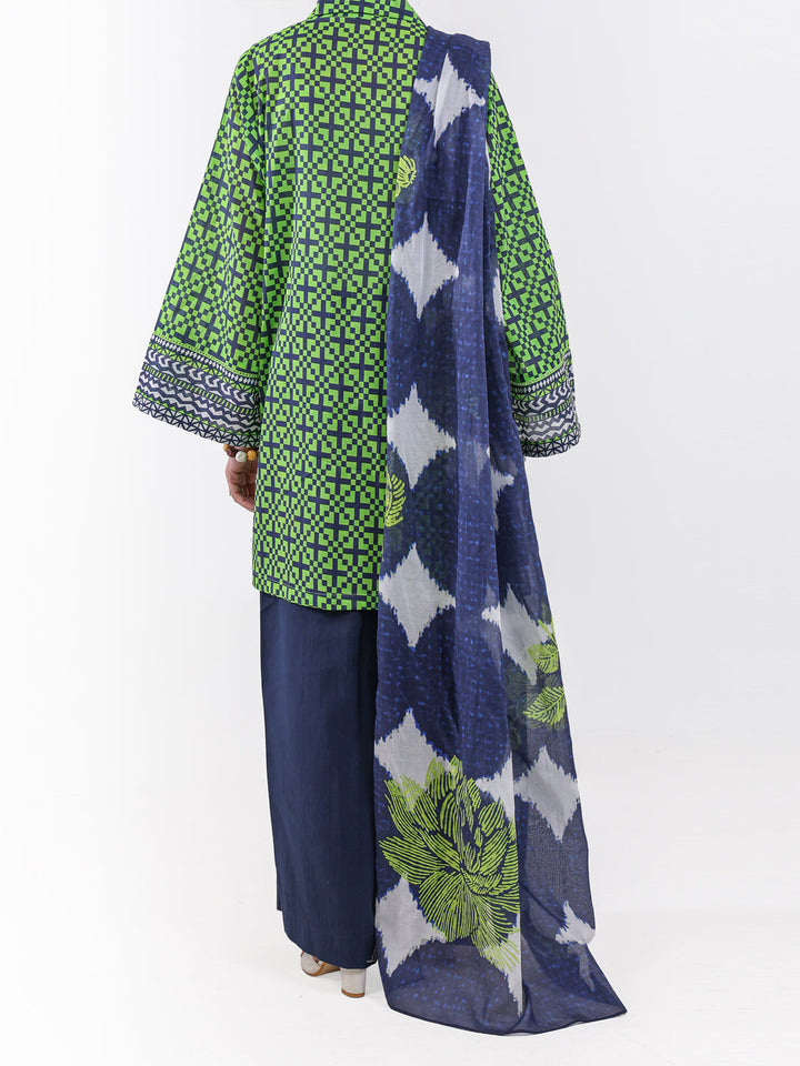 Lawn Green Unstitched Suit - Almirah