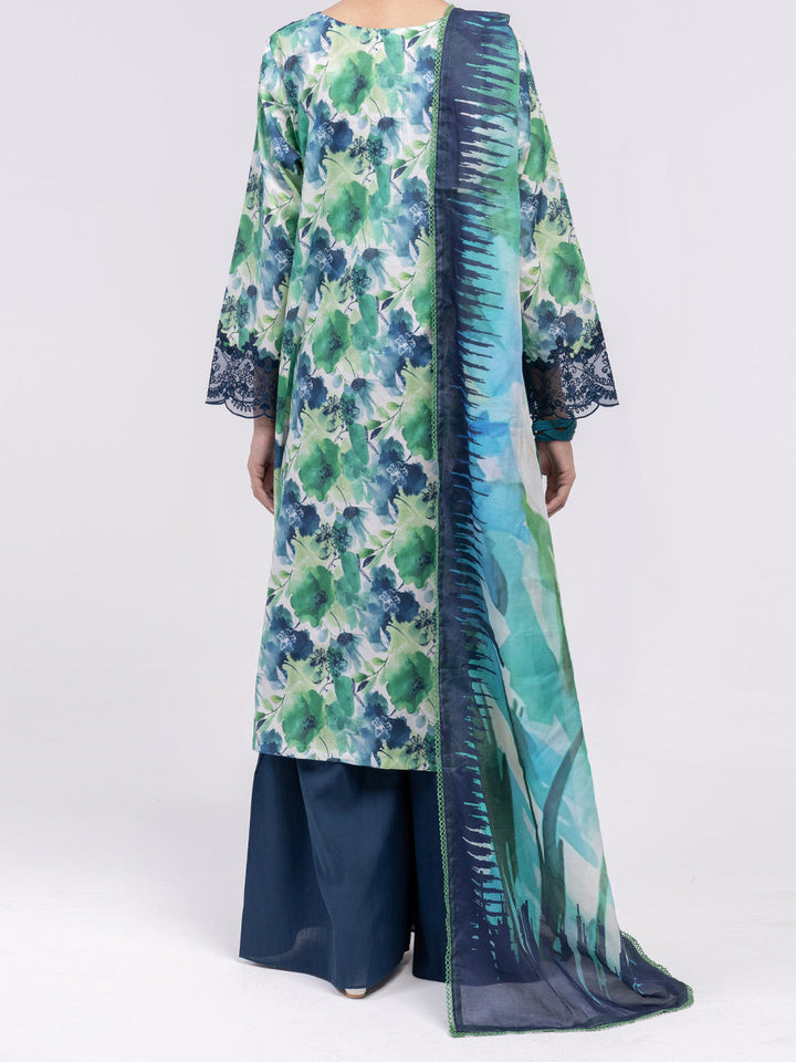 Lawn Green Unstitched Suit - Almirah