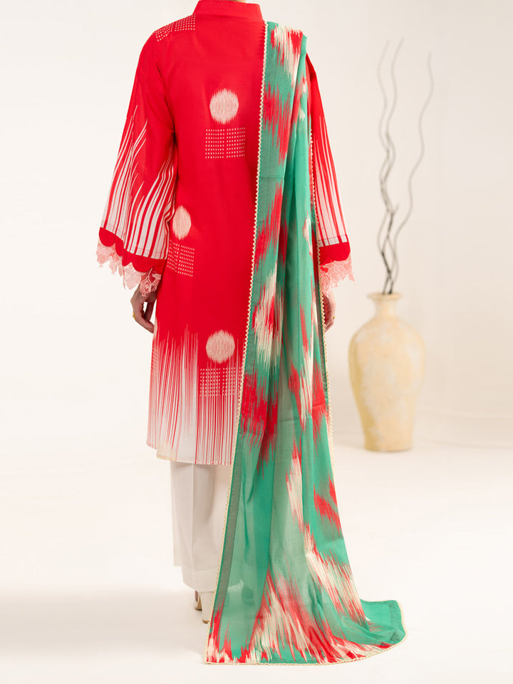 Lawn Pink Unstitched Suit - Almirah