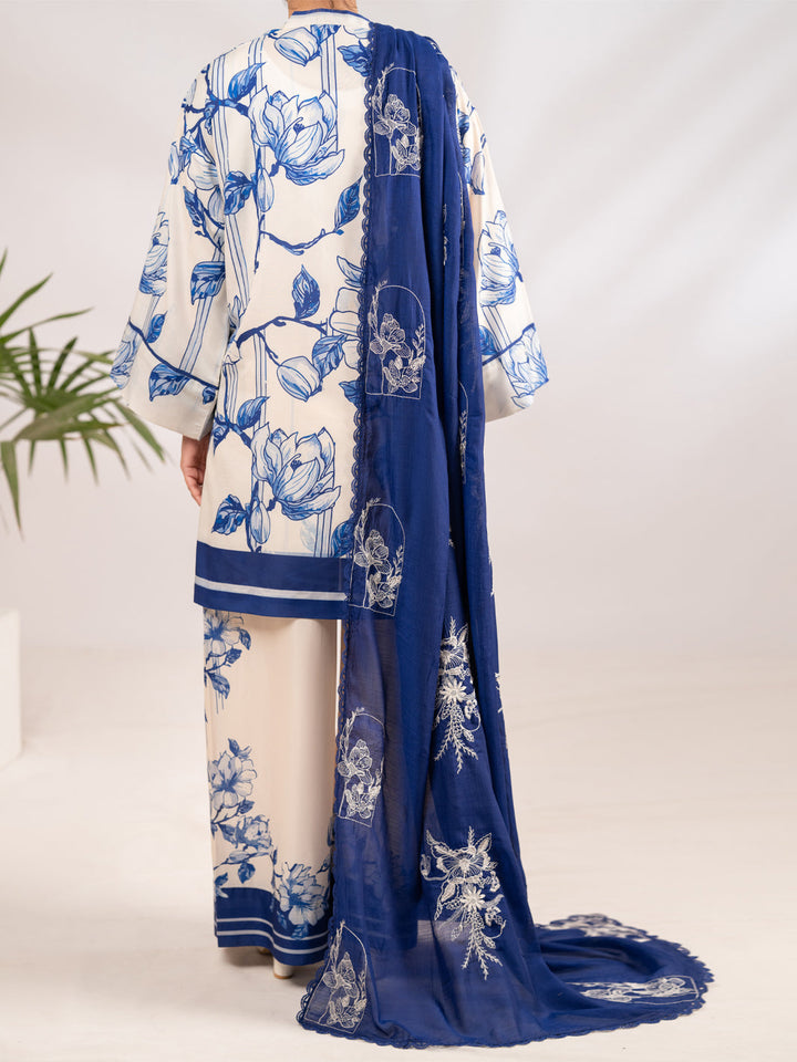 Lawn Blue Stitched Suit - Almirah