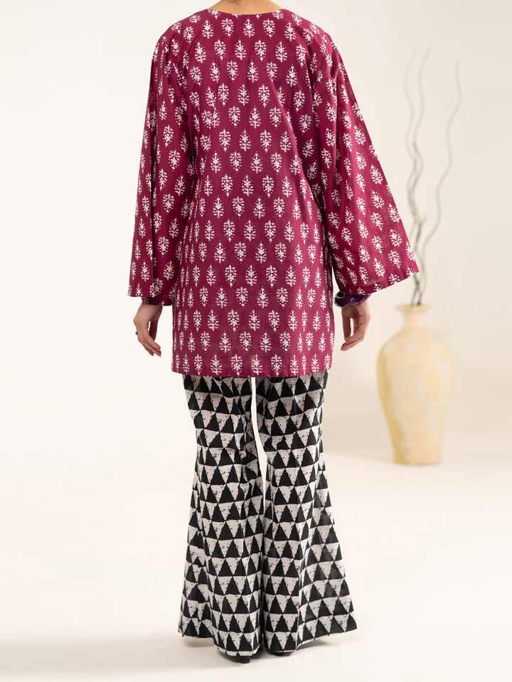 Lawn Red Unstitched Suit - Almirah