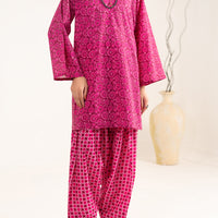 Lawn Fuchsia Unstitched Suit - Almirah