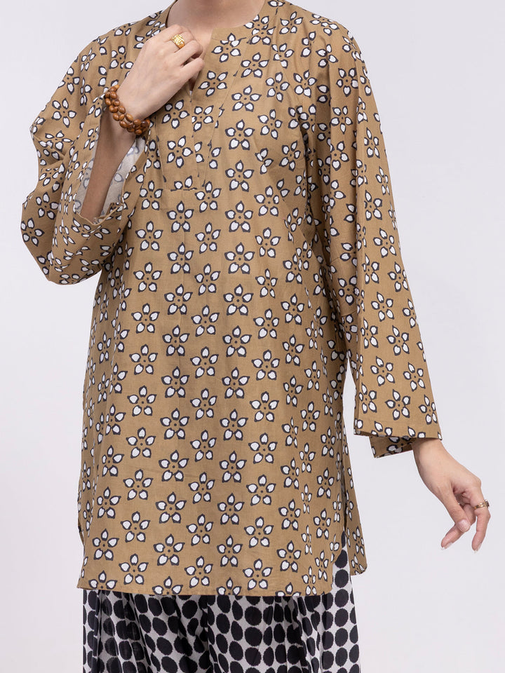 Lawn Mustard Unstitched Suit - Almirah