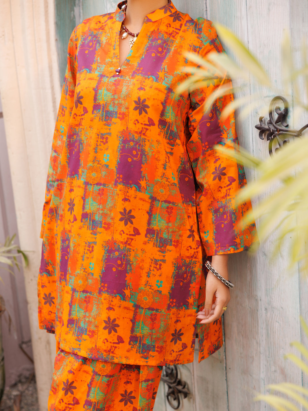 Lawn Rust Stitched Suit - Almirah