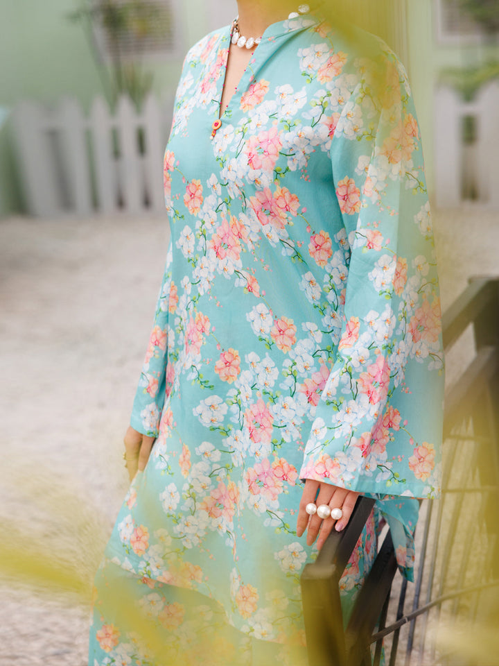 Lawn Ferozi Stitched Suit - Almirah
