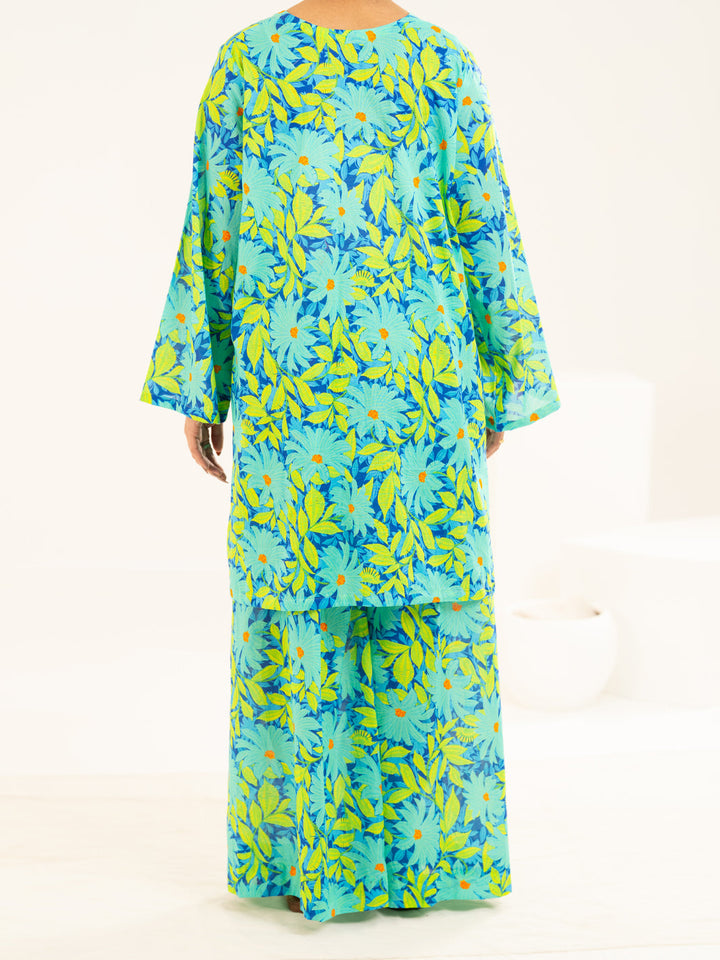 Lawn Sea Green Stitched Suit - Almirah