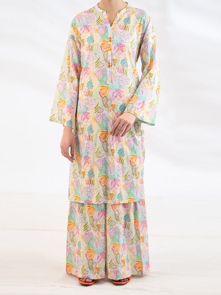 Lawn Off White Stitched Suit - Almirah