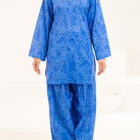 Lawn Blue Stitched Suit - Almirah