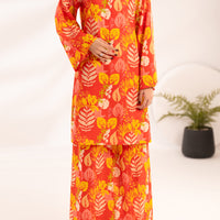 Lawn Orange Stitched Suit - Almirah