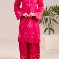 Lawn Fuchsia Stitched Suit - Almirah