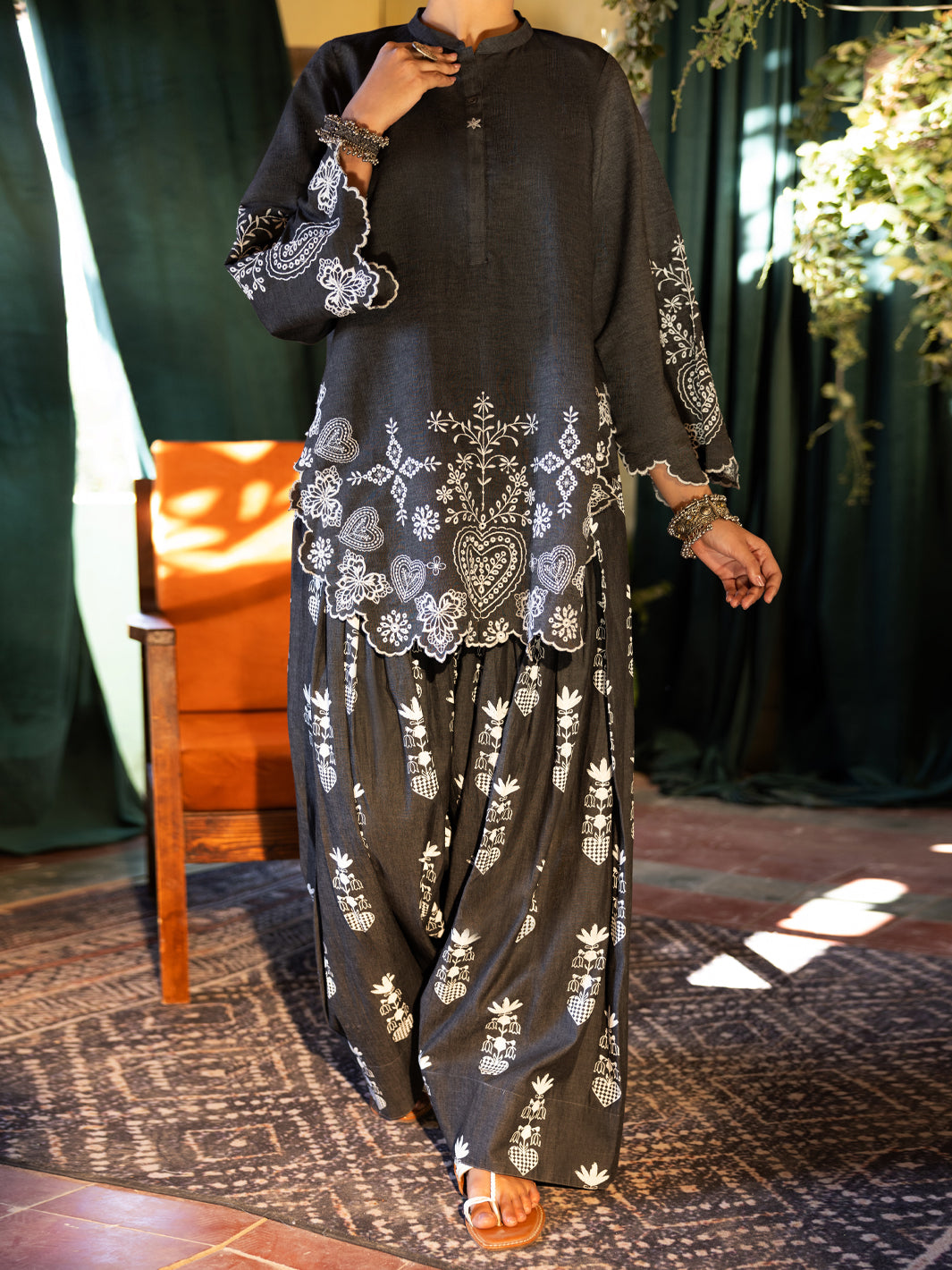 Denim Grey Stitched Suit - Almirah