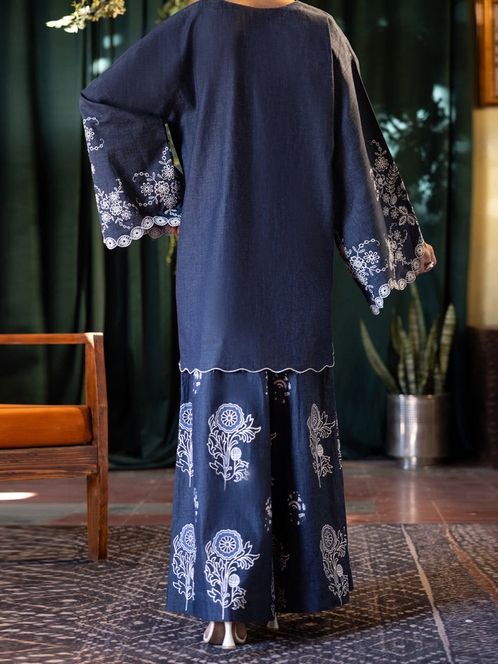 Denim Blue Stitched Suit - Almirah