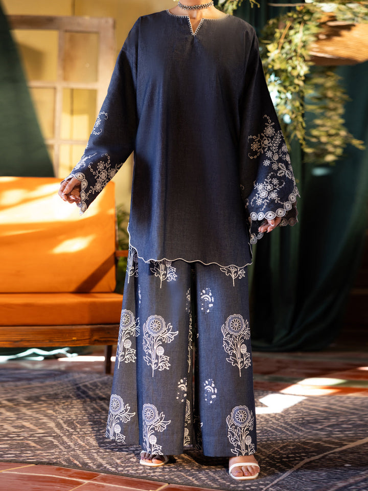 Denim Blue Stitched Suit - Almirah