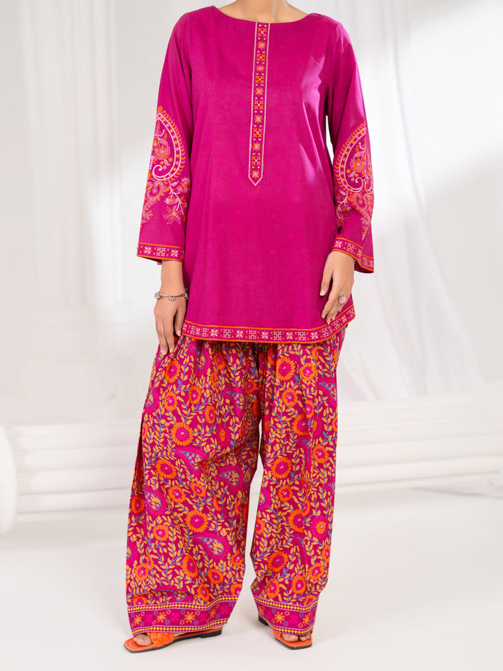 Cotton Pink Stitched Suit - Almirah