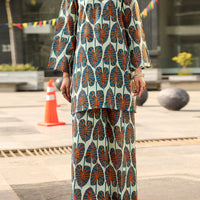 Lawn Green Stitched Suit - J. Junaid Jamshed