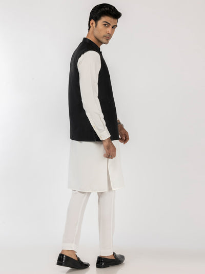 Polyester Black Waist Coat - Almirah