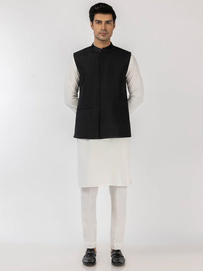 Polyester Black Waist Coat - Almirah