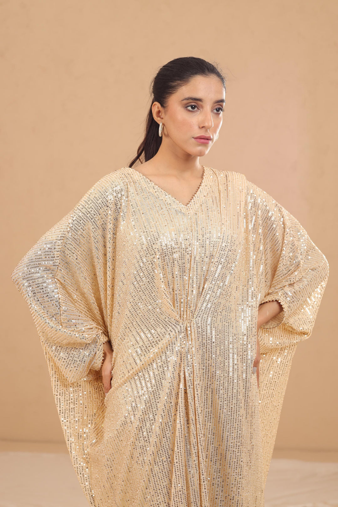 Gold Sequin Kaftan - Stonez