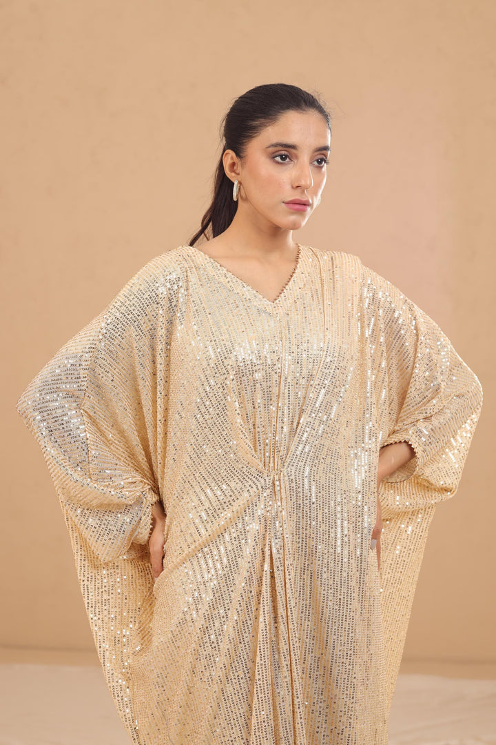 Gold Sequin Kaftan - Stonez