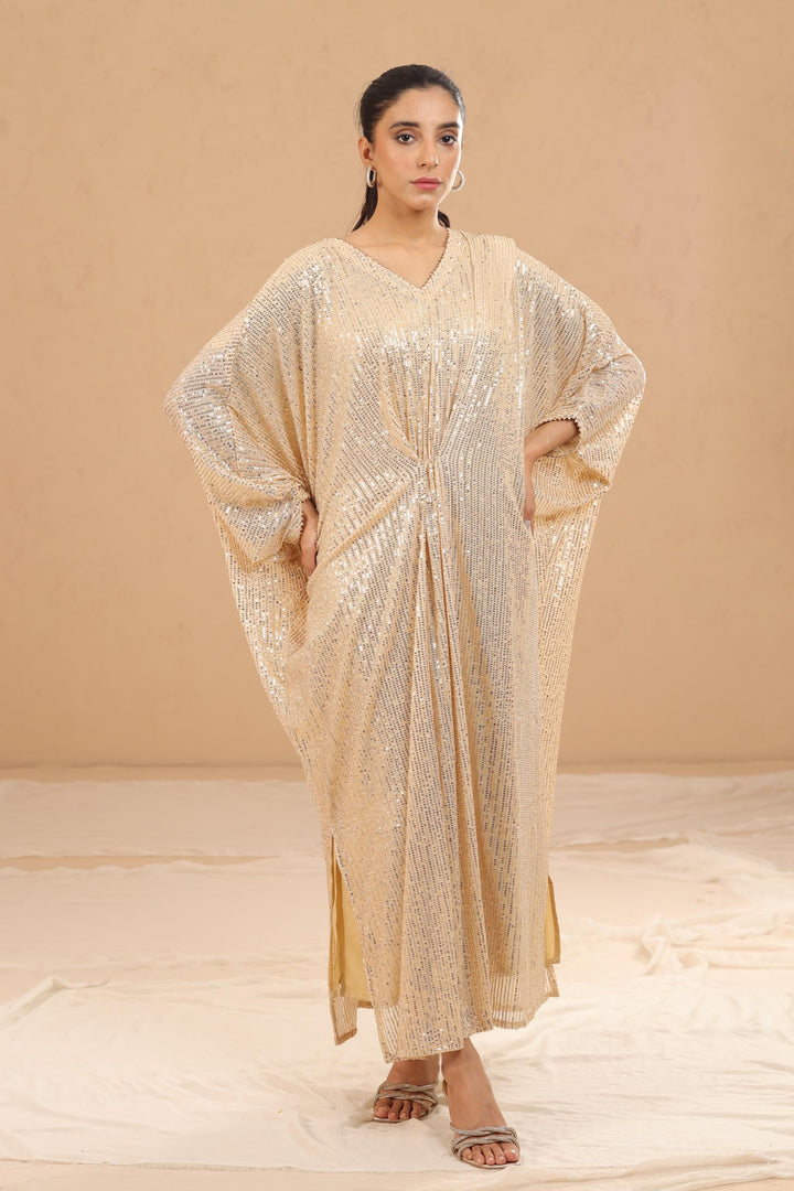Gold Sequin Kaftan - Stonez
