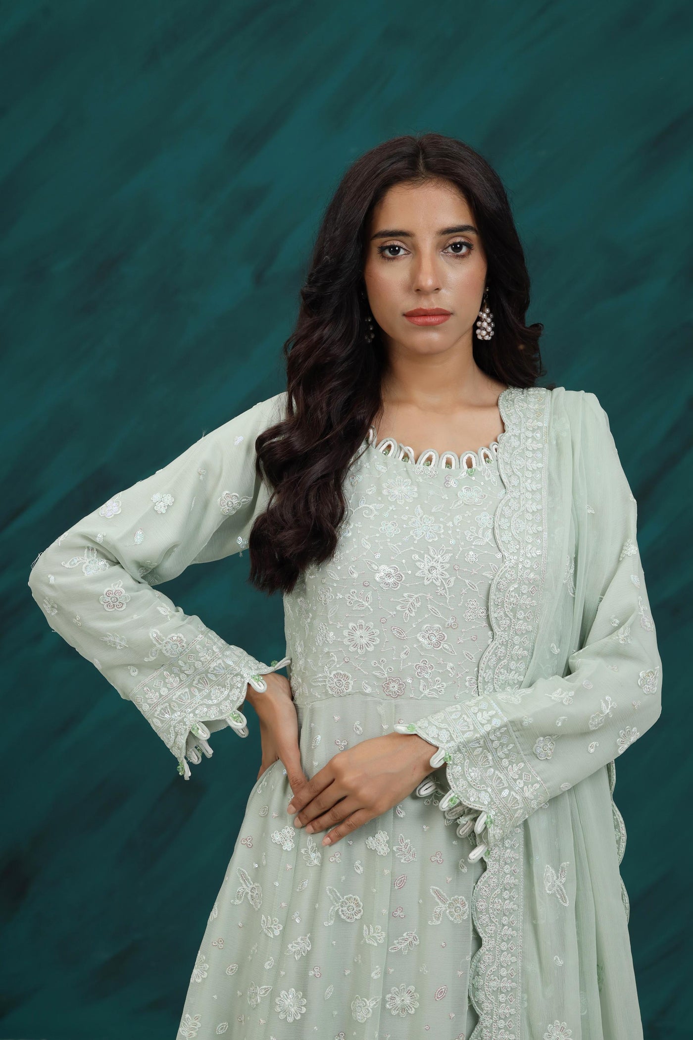 Aqua Dream - Farasha Lumiere Formal Stitched