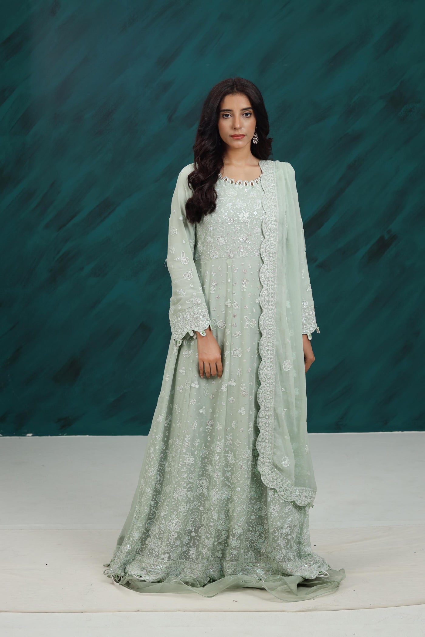 Aqua Dream - Farasha Lumiere Formal Stitched