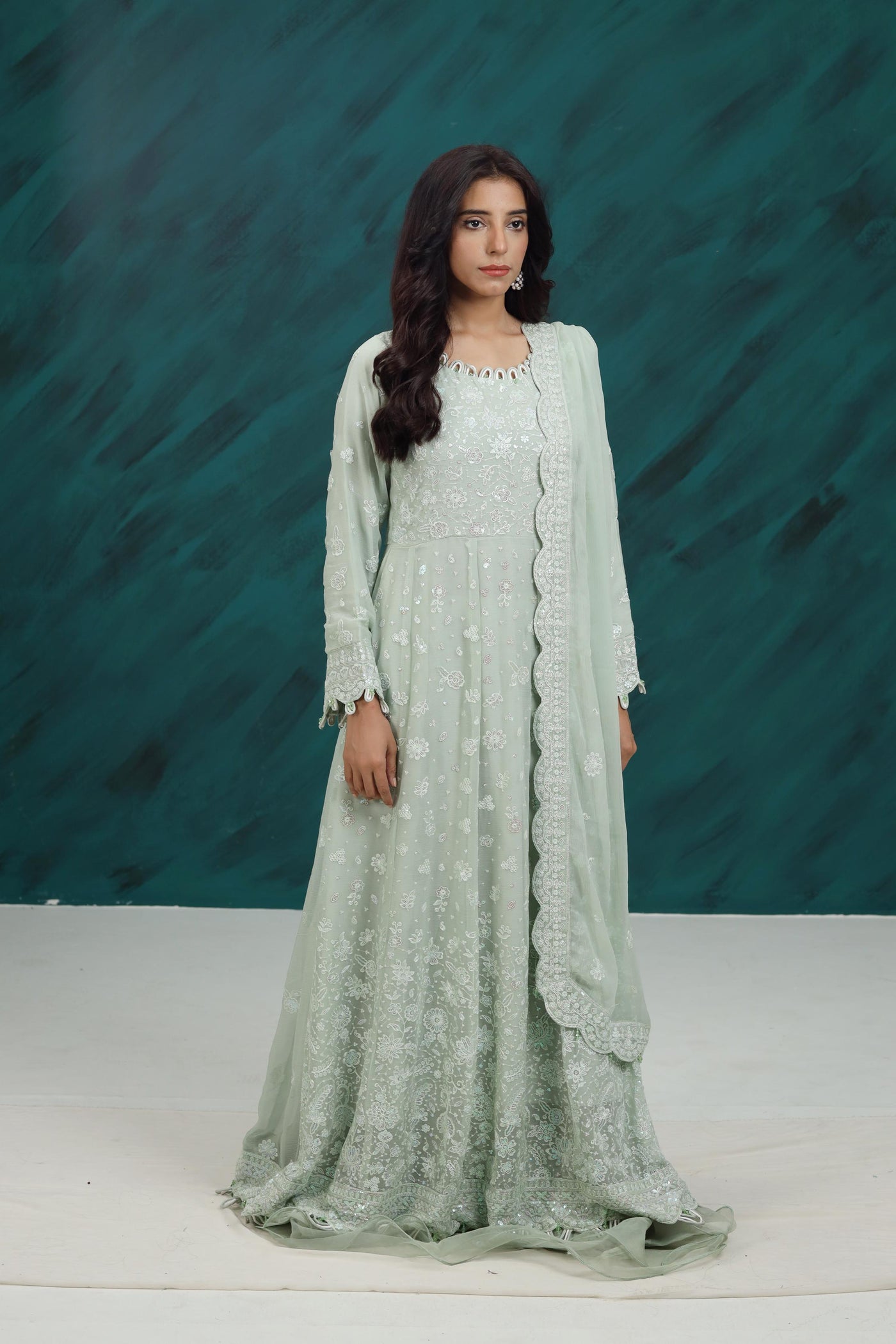 Aqua Dream - Farasha Lumiere Formal Stitched