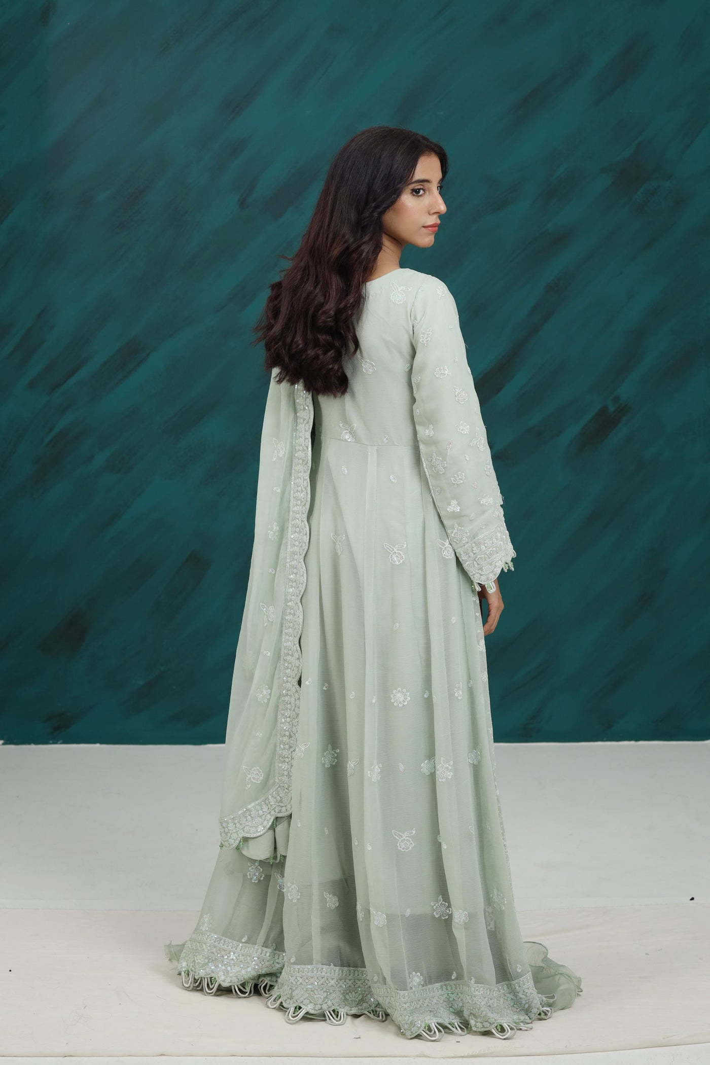 Aqua Dream - Farasha Lumiere Formal Stitched