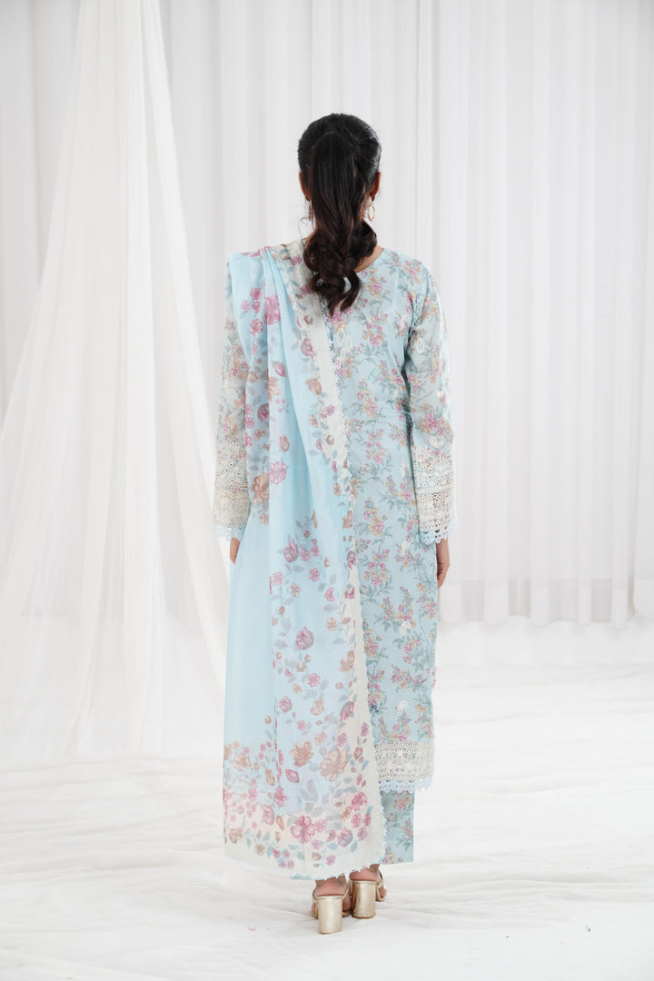Aquamarine - Afrozeh Summer Together Stitched