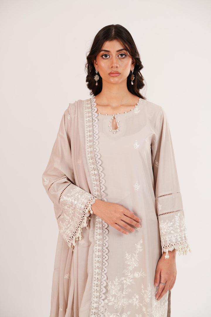 Ash Rose - Cross Stitch Premium Lawn Stitched