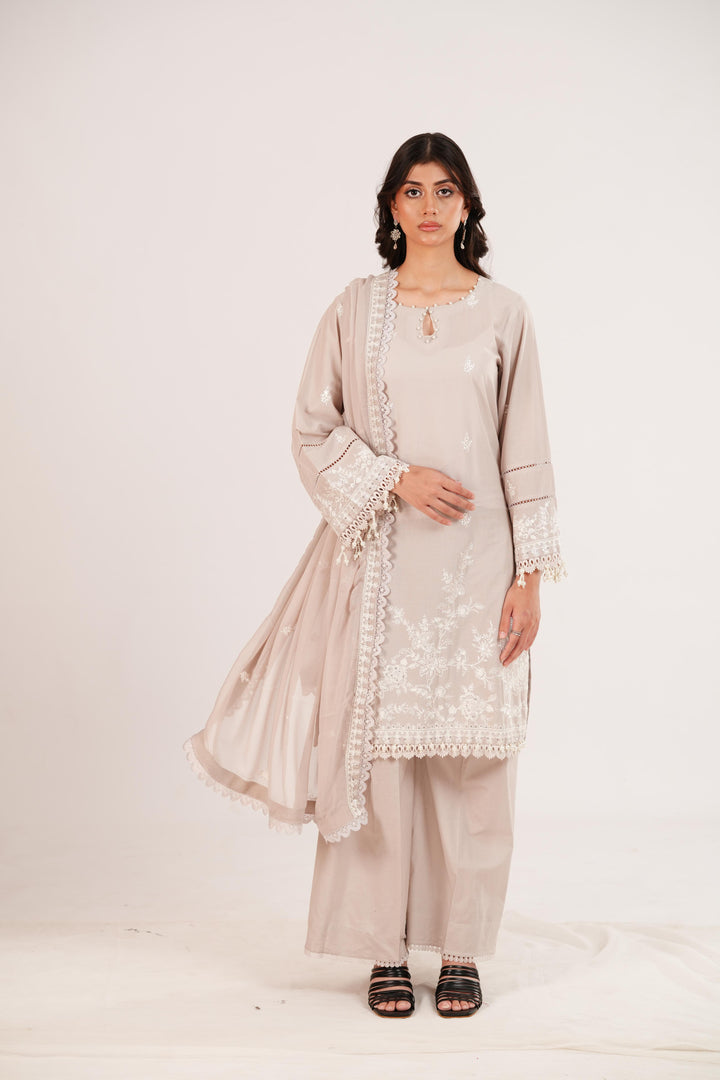 Ash Rose - Cross Stitch Premium Lawn Stitched