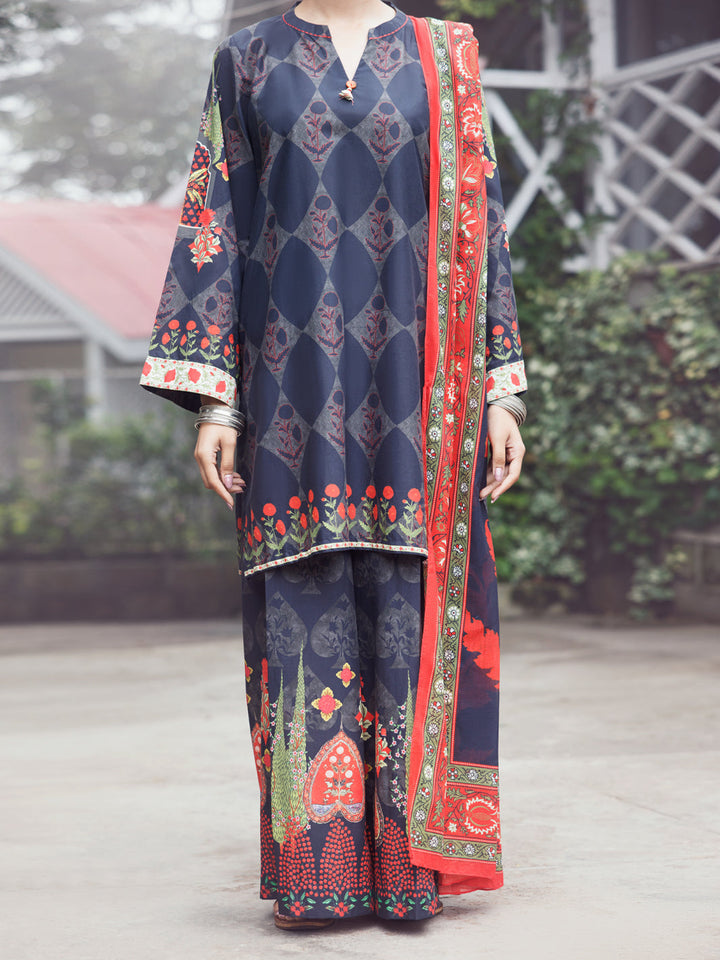 Cambric Black Stitched Suit - Almirah