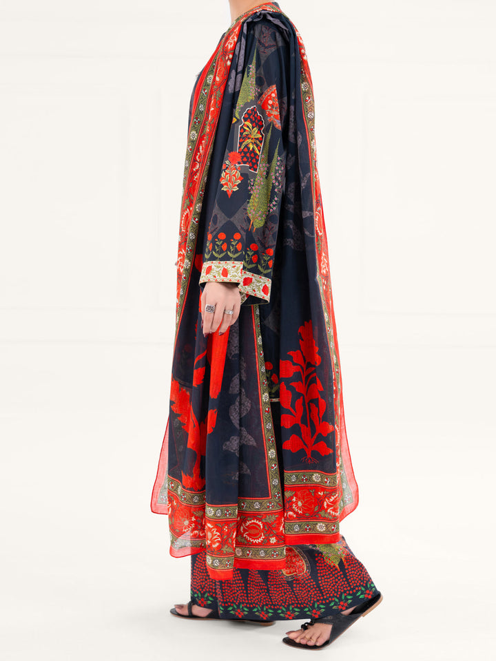 Cambric Black Stitched Suit - Almirah