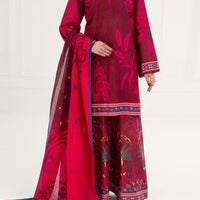 Cambric Fuchsia Stitched Suit - Almirah